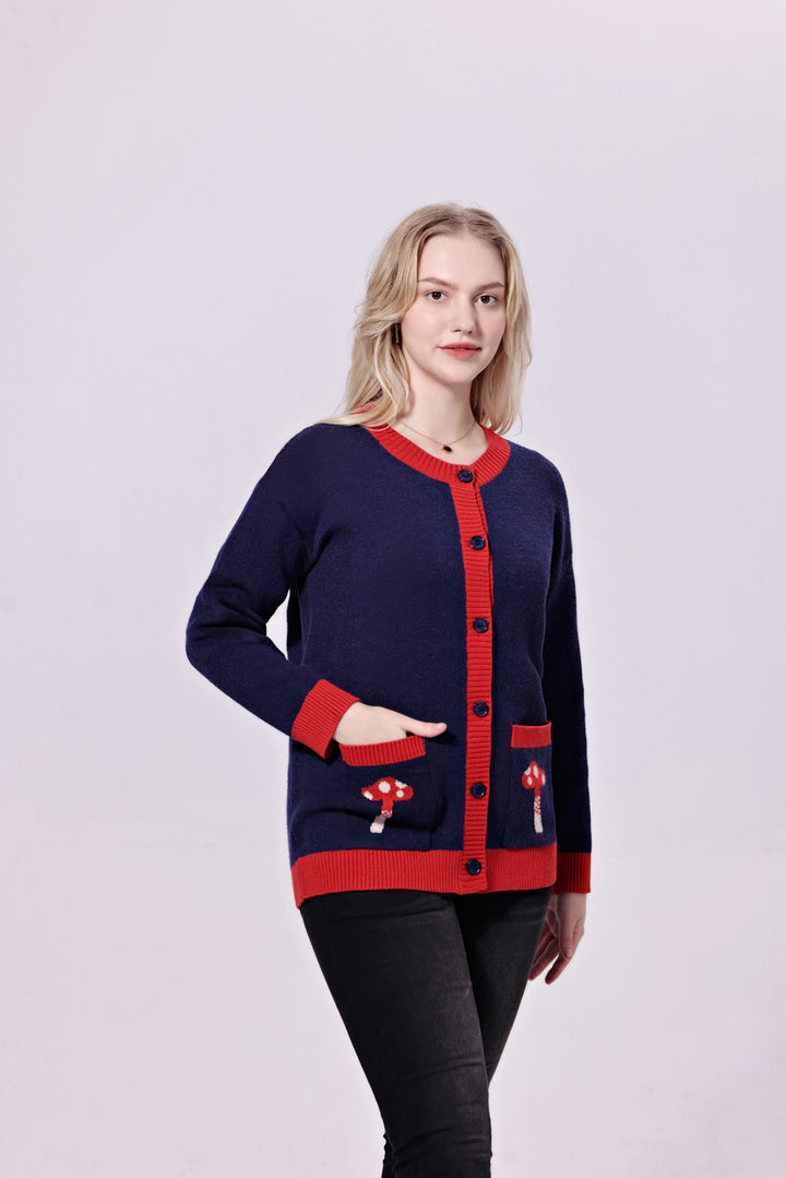 "Adley" Red Panda Cardigan w/ Pockets