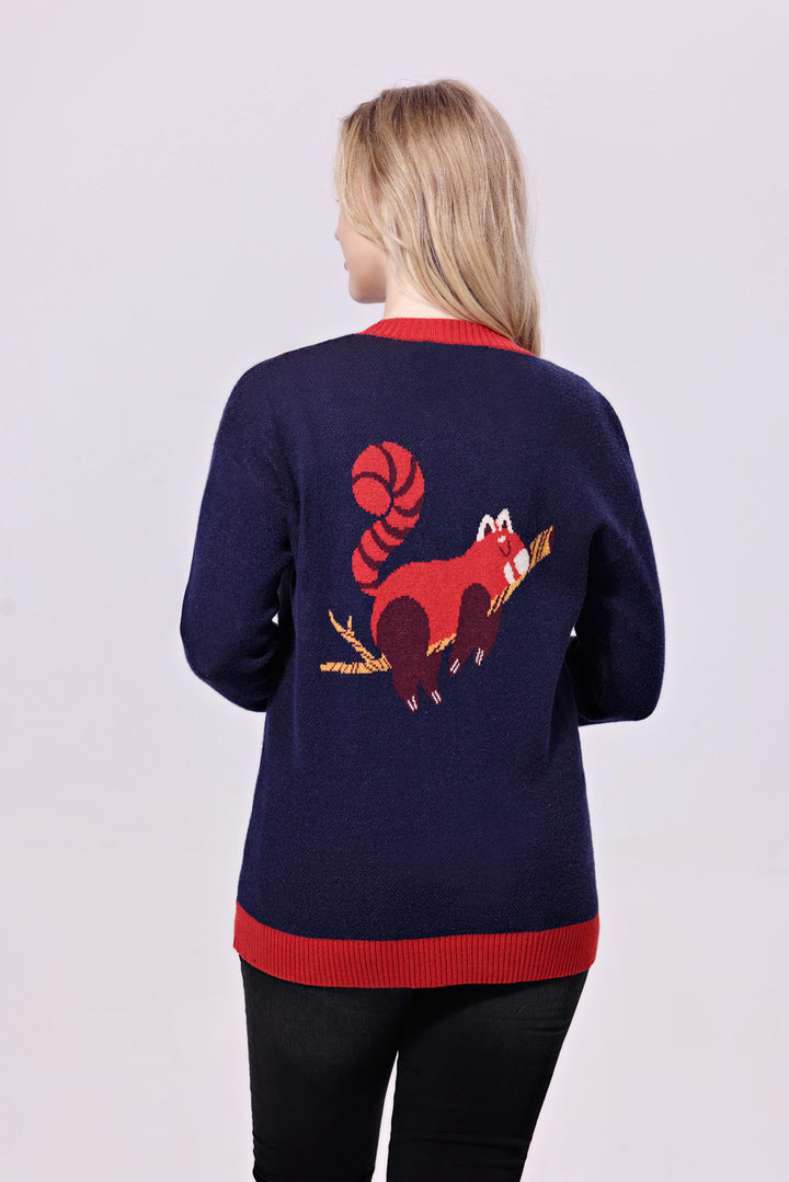 "Adley" Red Panda Cardigan w/ Pockets
