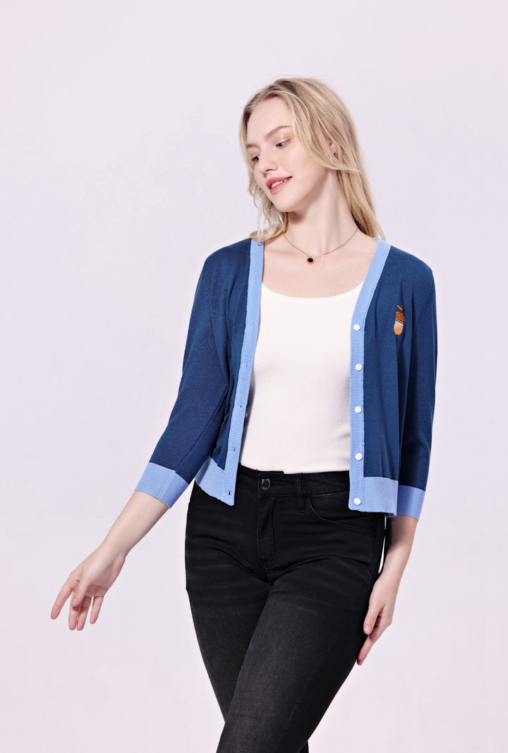 "Skye" Penguin Embroidered Cardigan