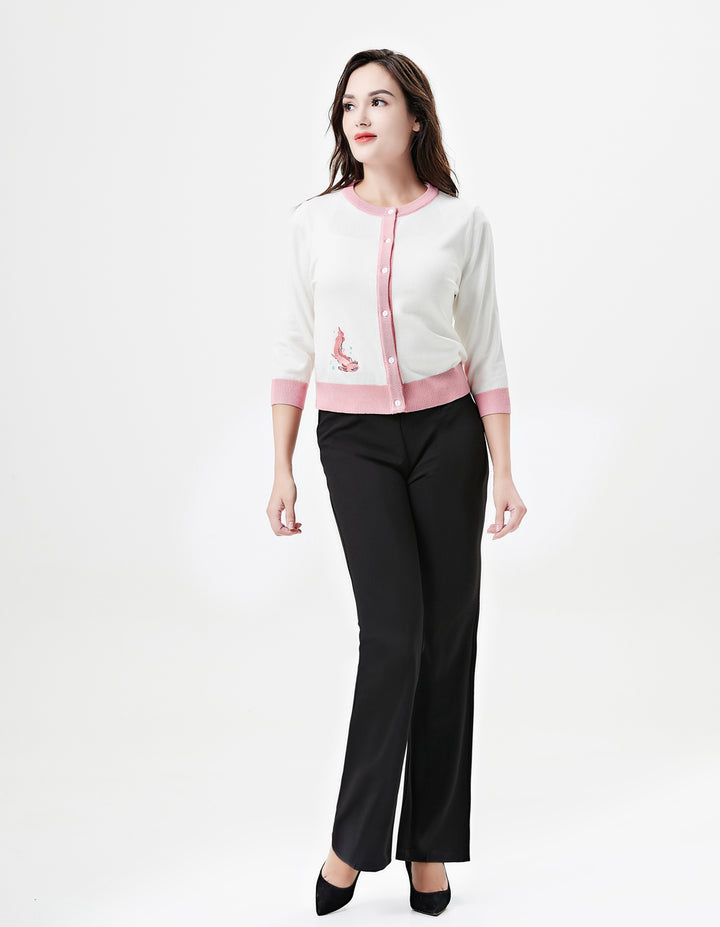 "Leslie" Axolotl Embroidered Cardigan