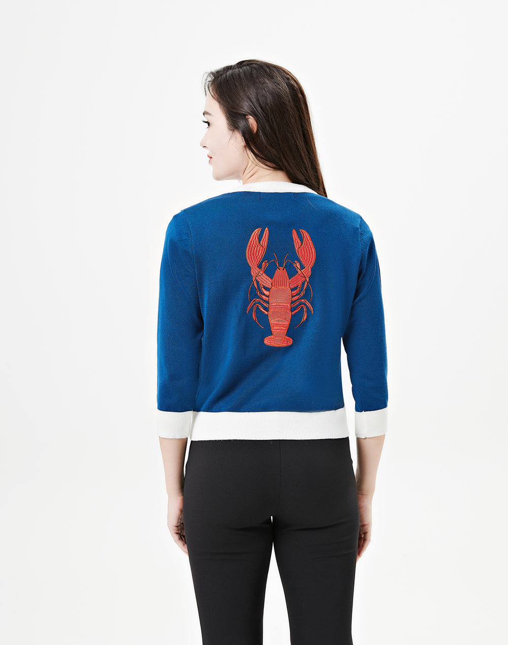 "Leslie" Seaside Picnic Embroidered Cardigan