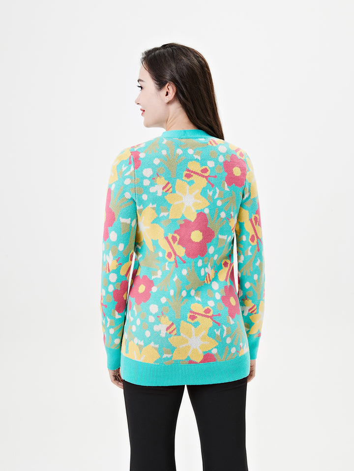 "Fiona" Cut-Out Garden Cardigan w/ Pockets