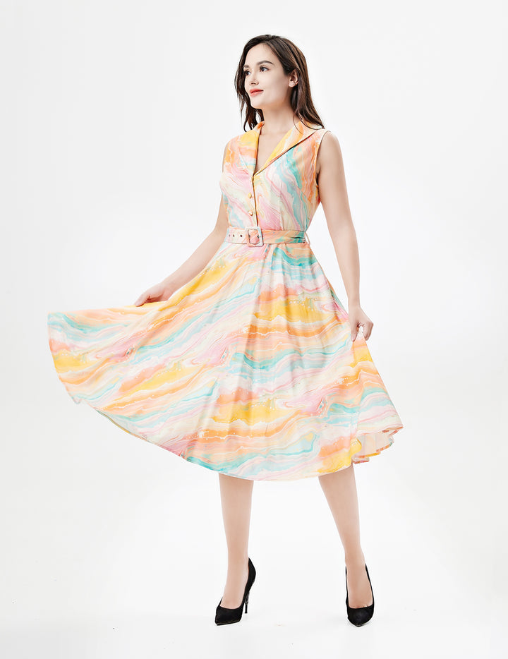 gumi◎お値下げ中です◎INDIAN POOL MARBLE DRESS MEDI INDIAN POOL MARBLE DRESS (Col:BLK/TQS/LBL) -6/20(fri