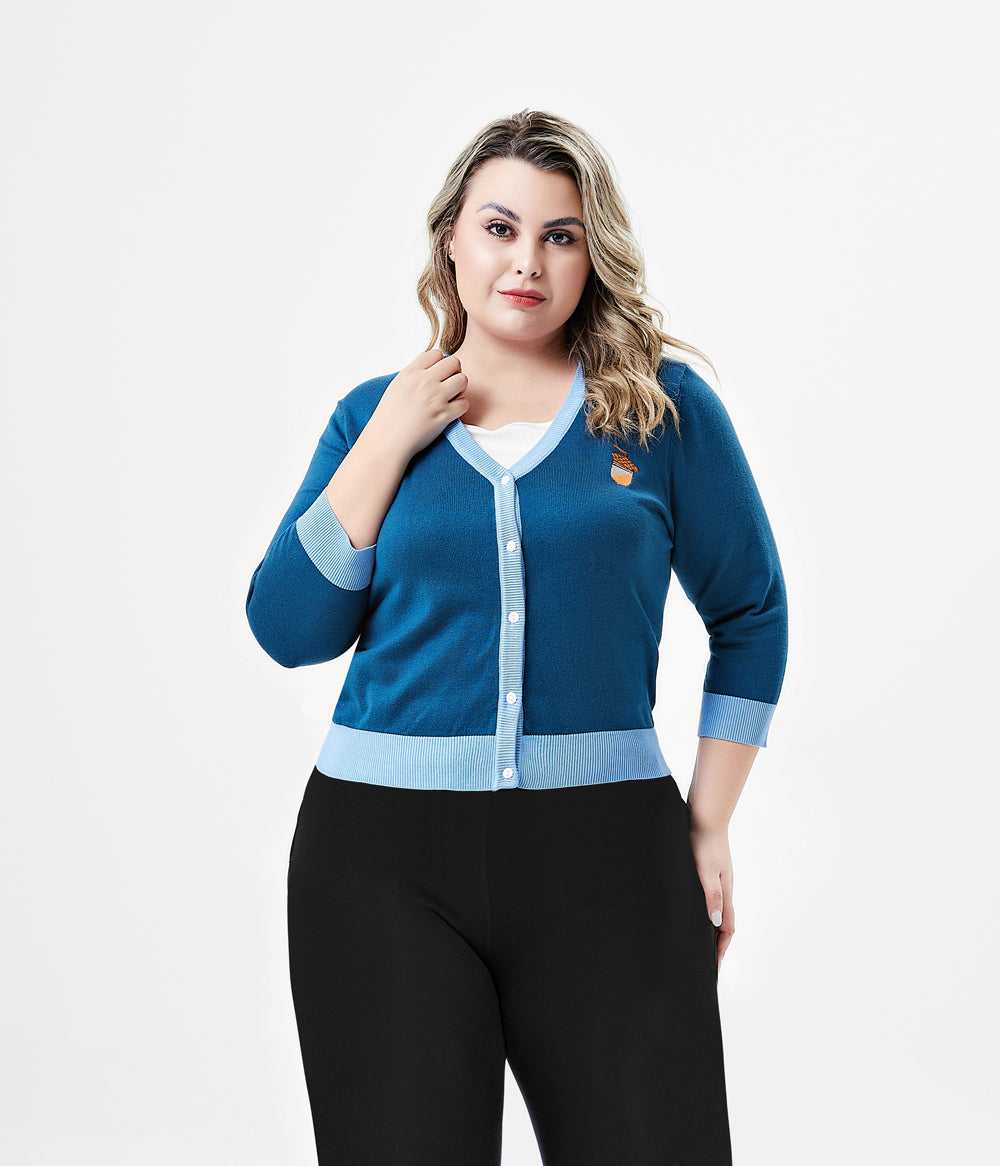 "Skye" Penguin Embroidered Cardigan