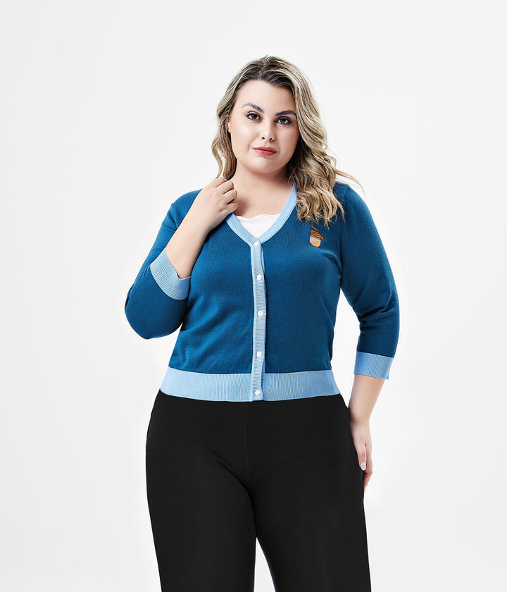 "Skye" Penguin Embroidered Cardigan