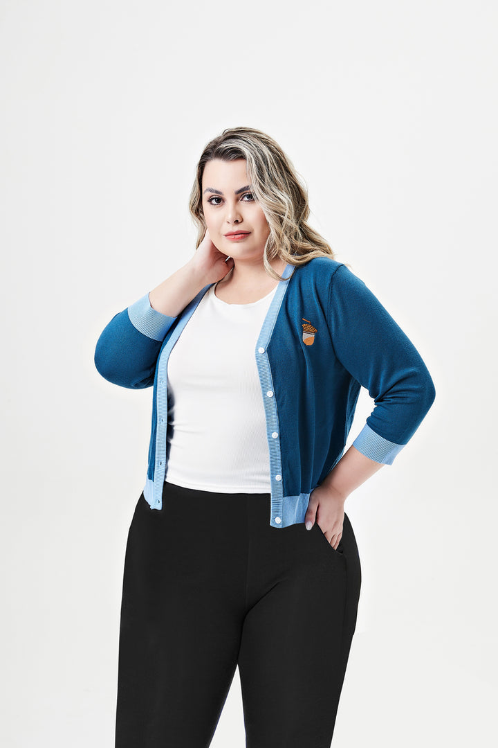 "Skye" Penguin Embroidered Cardigan