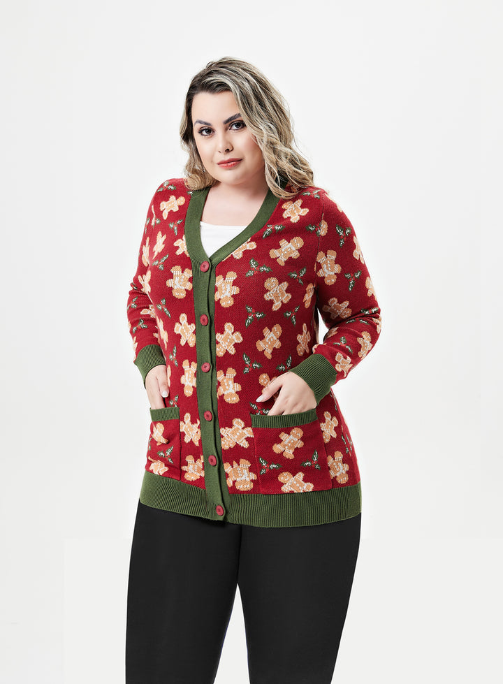 "Fiona" Gingerbread Cardigan w/ Pockets