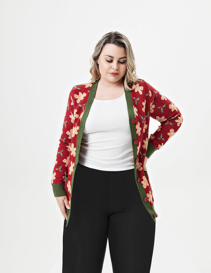 "Fiona" Gingerbread Cardigan w/ Pockets