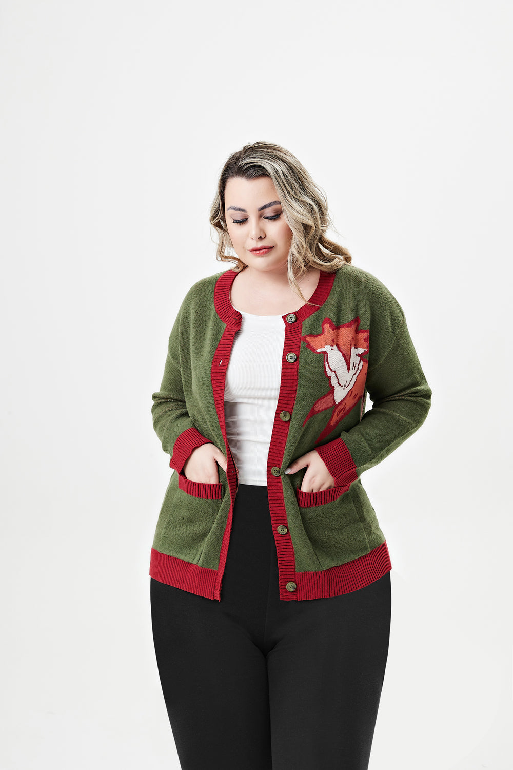 Adley Fox Cardigan w/ Pockets