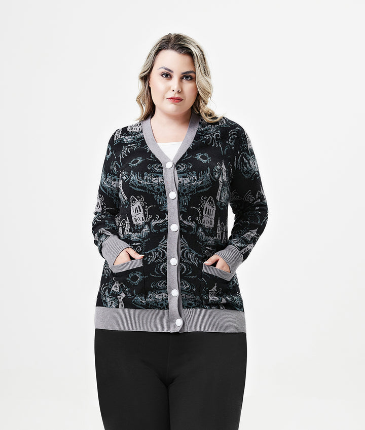 "Fiona" Dark Towers Cardigan w/ Pockets