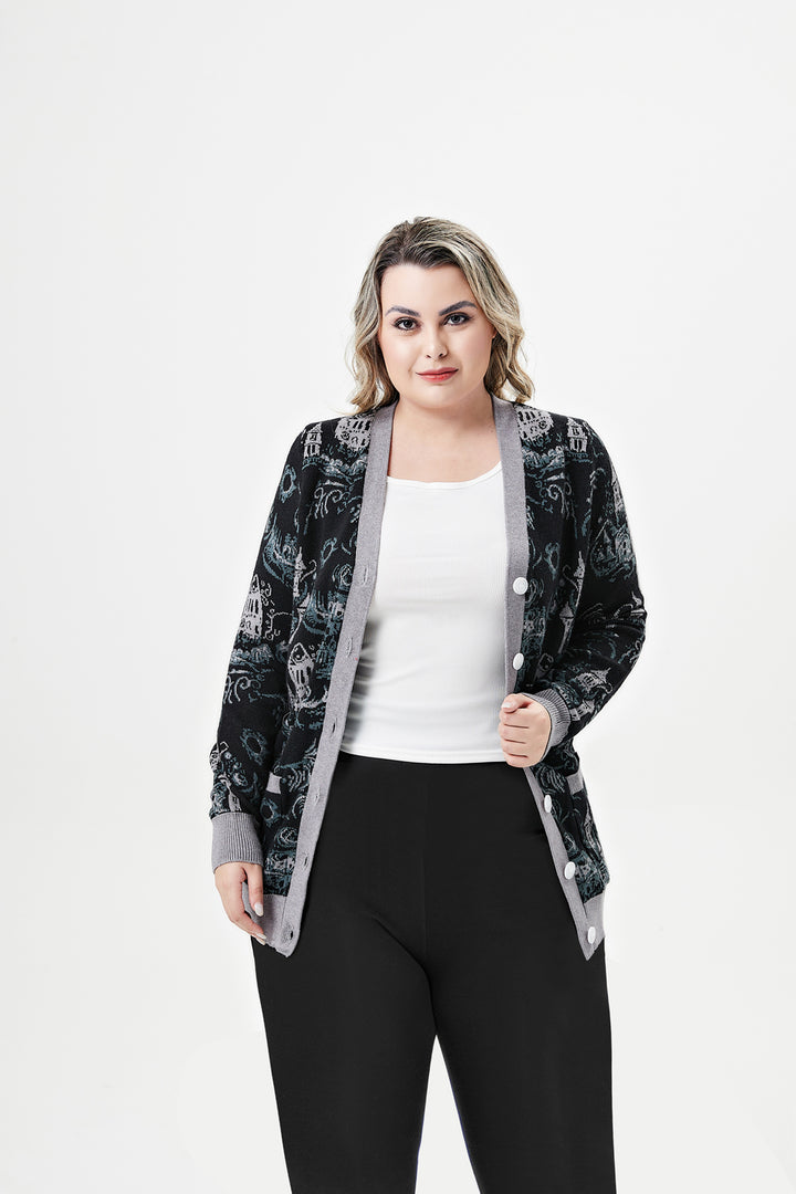 "Fiona" Dark Towers Cardigan w/ Pockets
