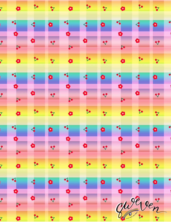 "Heidi" Rainbow Gingham