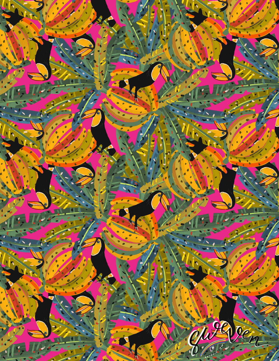 "Lily" Tropical Toucans
