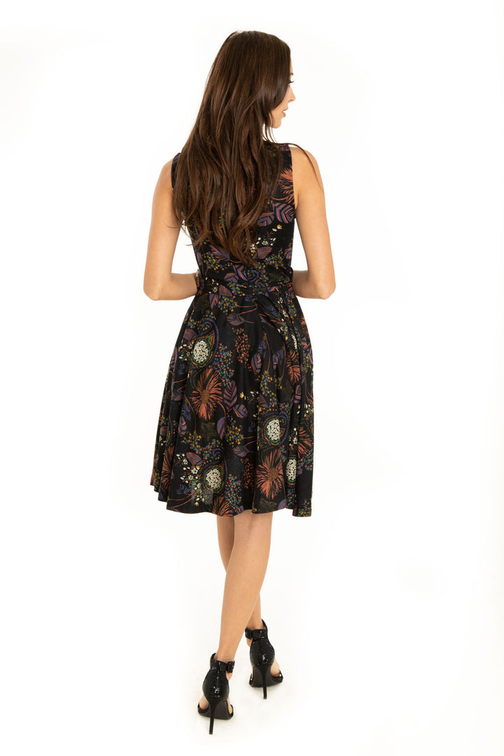"Ruby" Black Multi-Florals
