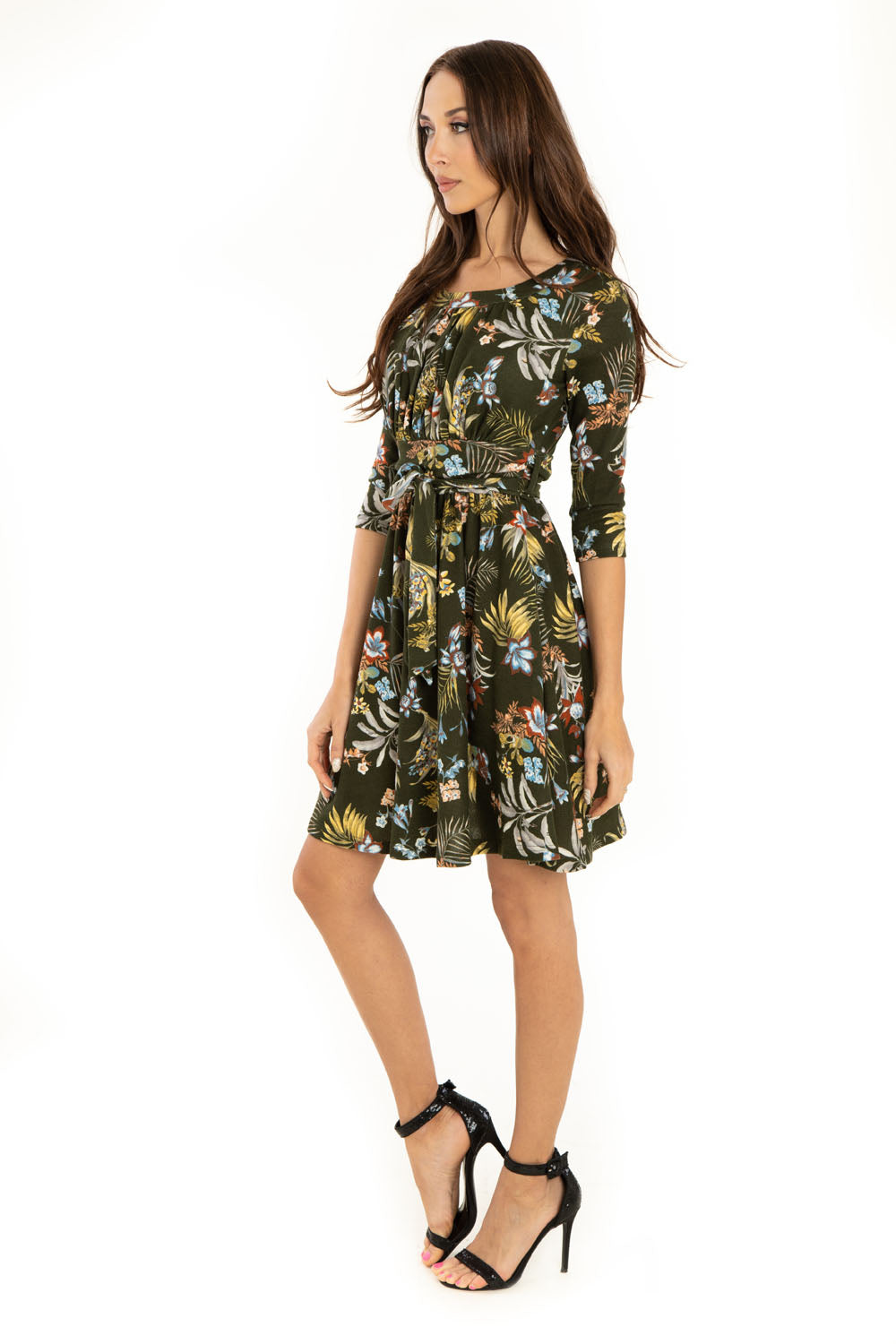 "Hope" Olive Multi Florals