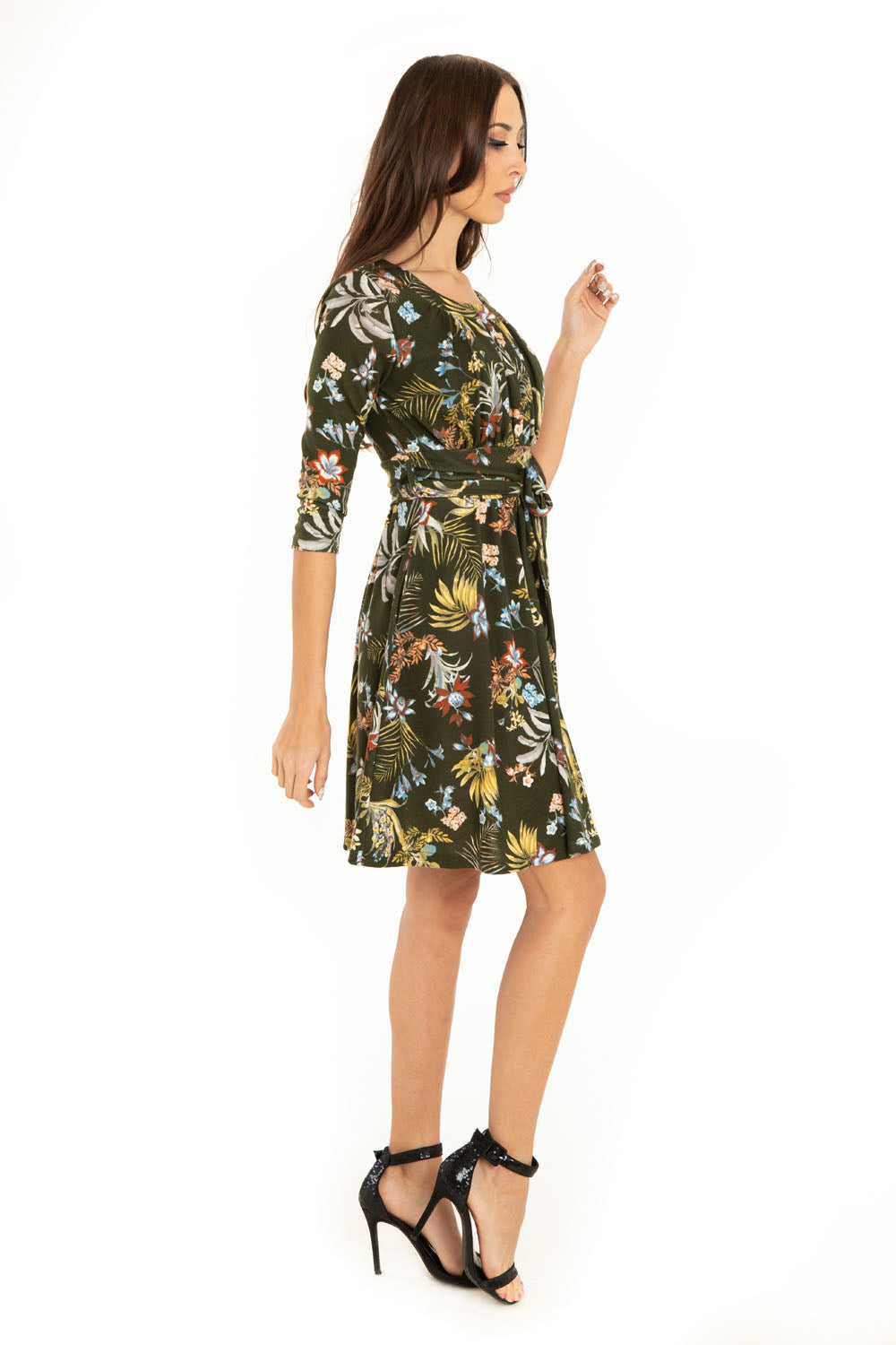 "Hope" Olive Multi Florals
