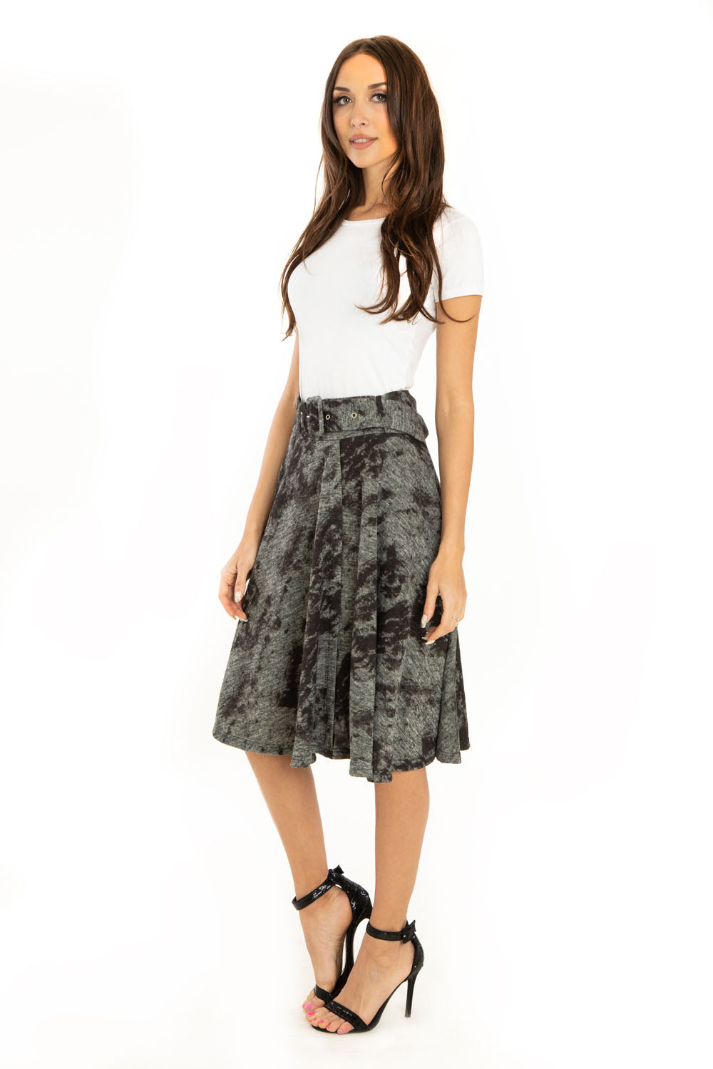 "Maya" Black Gray Burn Out