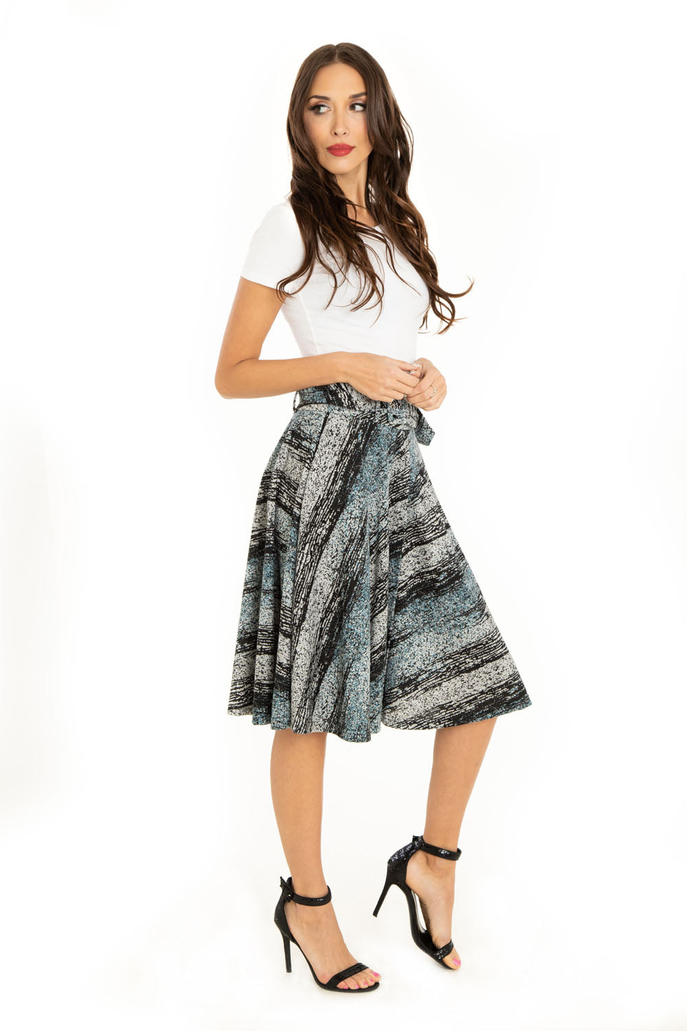 "Maya" Blue Black Distressed Grunge