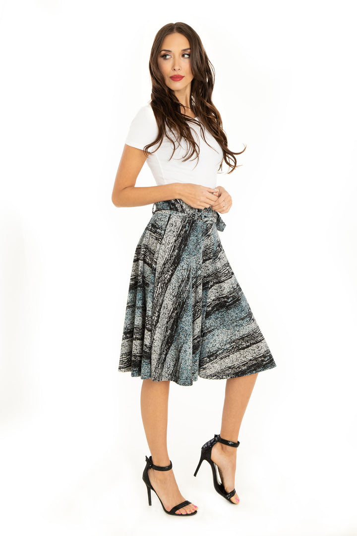 "Maya" Blue Black Distressed Grunge