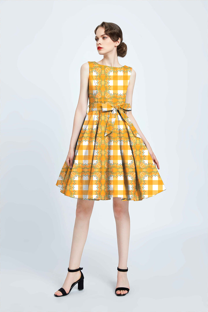 "Ruby" Orange Gingham