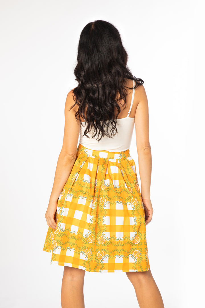 "Lena" Orange Gingham