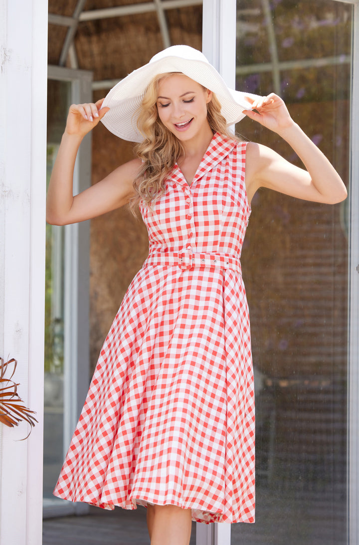 "Jani" Red Gingham