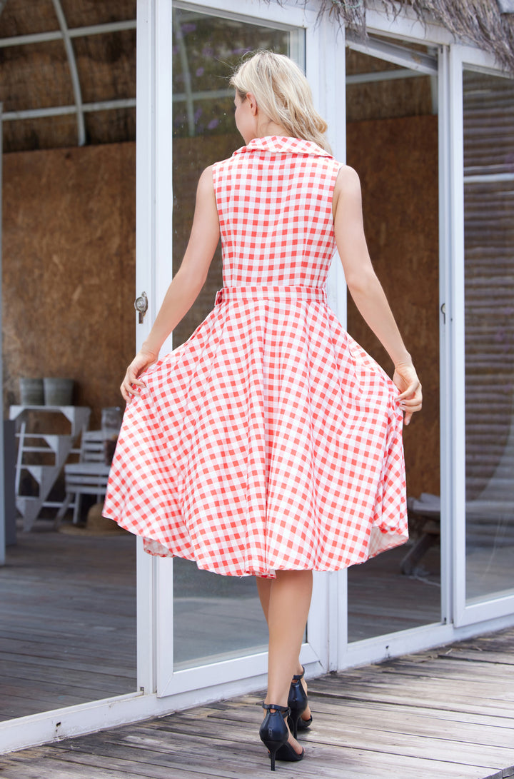 "Jani" Red Gingham