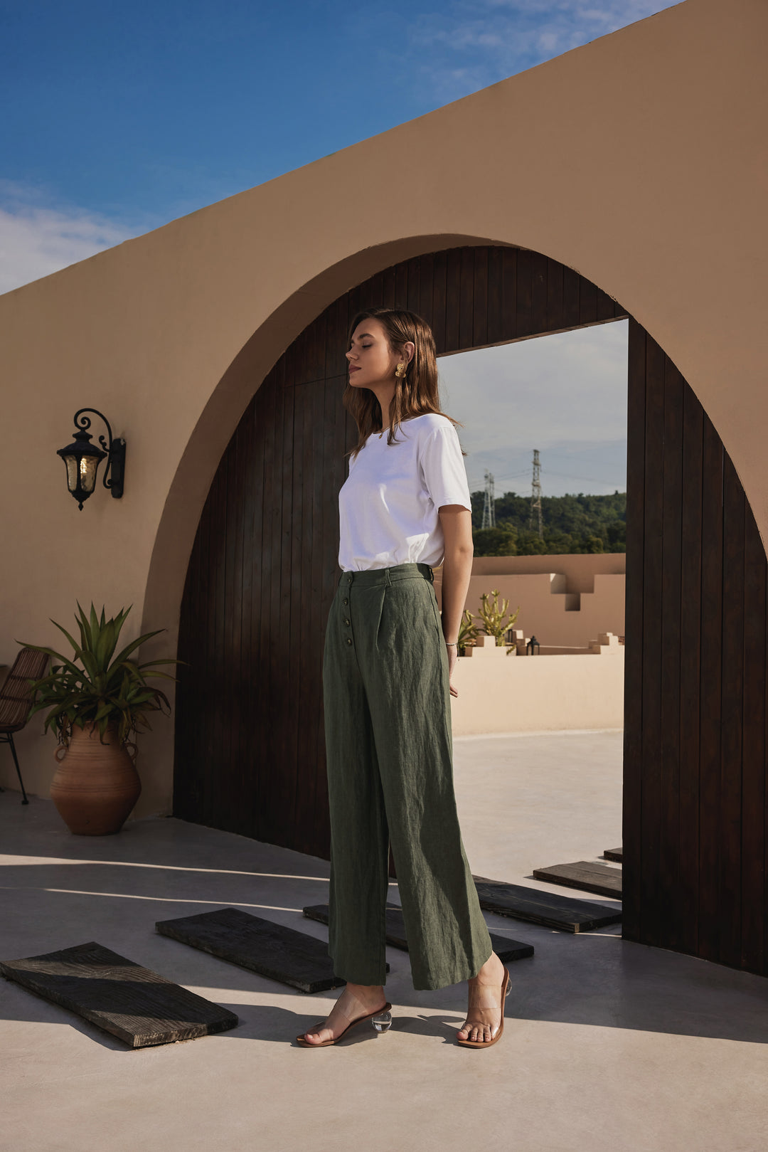 Carol | Flax-Linen Wide Leg Pants